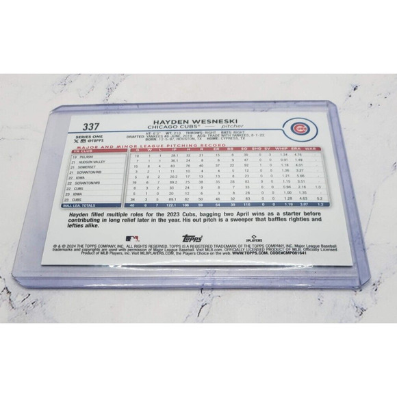 Hayden Wesneski 2024 Topps Series 1 #337 Easter Holiday Foil SP Cubs - Picture 4 of 4